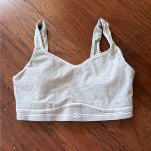 ALO Yoga Light Gray Sports Bra